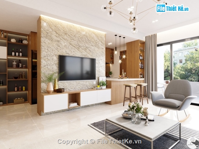 nội thất căn hộ,sketchup nội thất căn hộ,3dmax nội thất căn hộ,Sketch Up nội thất